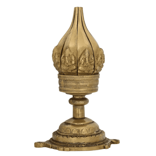 Buy Lotus Diya Oil lamp for New Home, Lotus Shape Brass Diya With Tortoise