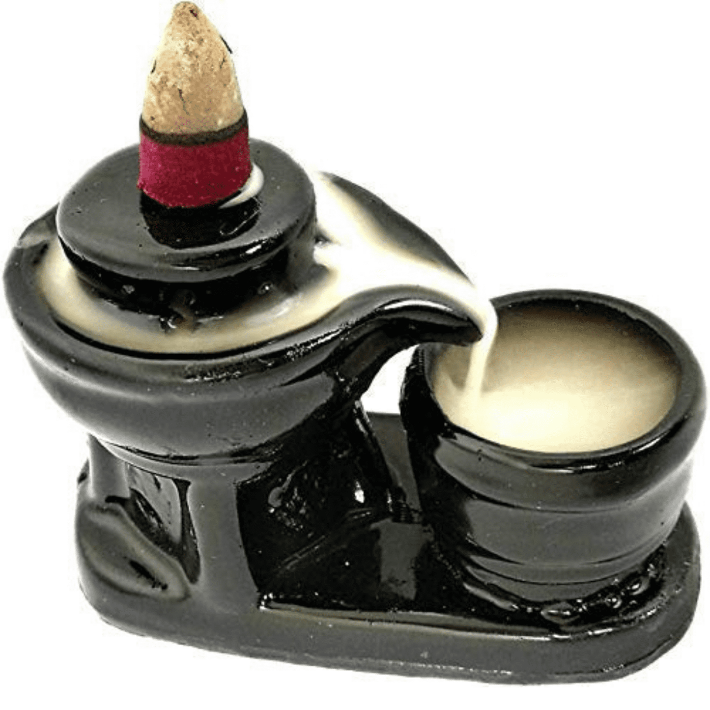 Buy Shiv Linga Ceramic Back flow Incense Burner with Cones