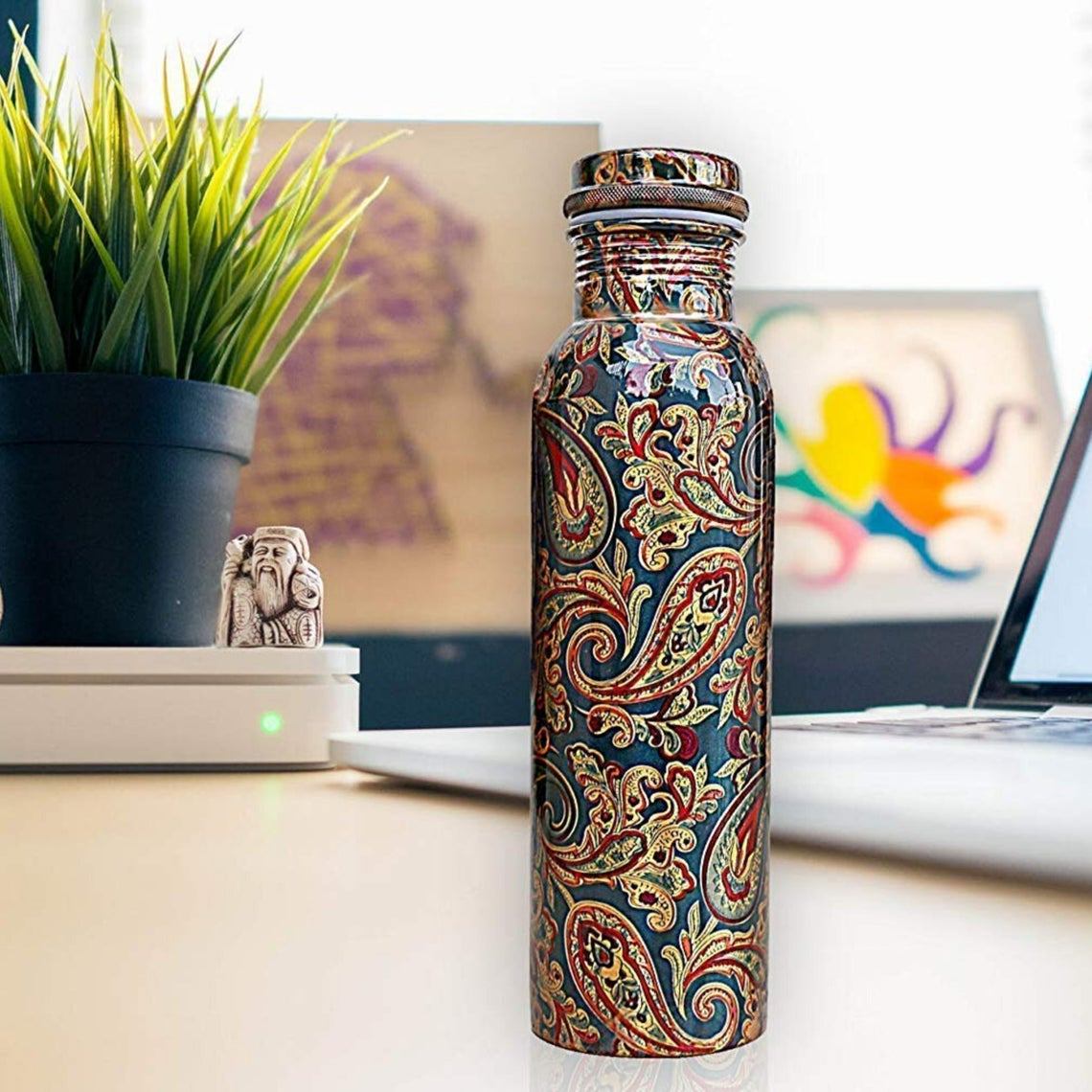 Buy Leafs Printed Best Yoga Water Bottle (1 Litre)