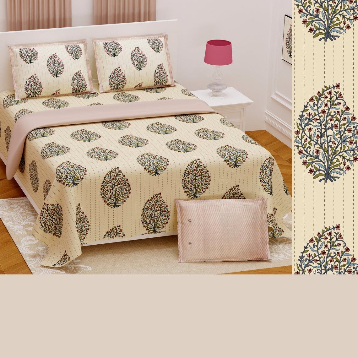 Buy Small Rose Tree King Size Bedding Luxury With Pillow Covers
