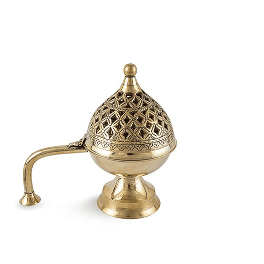 Buy Unique Brass Metal Incense Burner for Charcoal With Handle