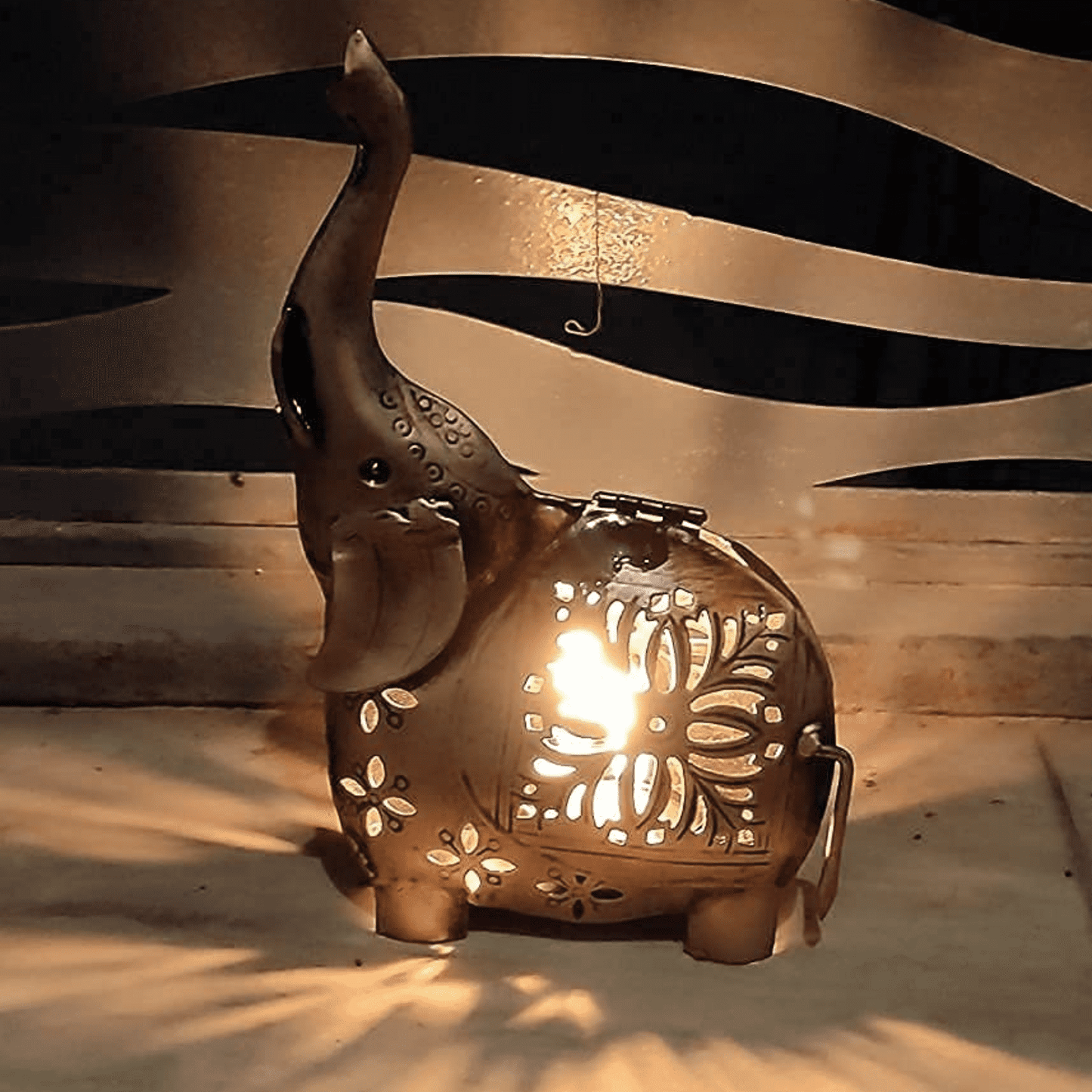 Buy Mini Metal Gold Elephant Tea Light Holder