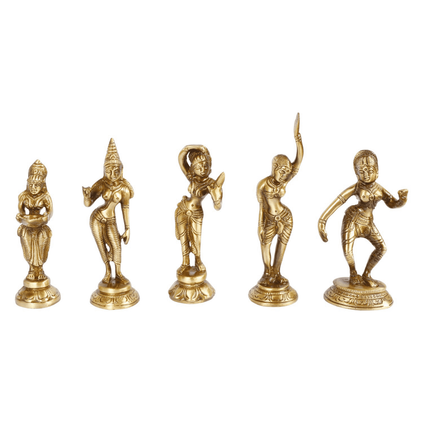 brass lady figurines
