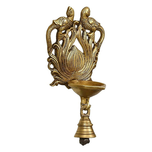 Buy Antique Brass Oil Lamp With Wall Mount Screws