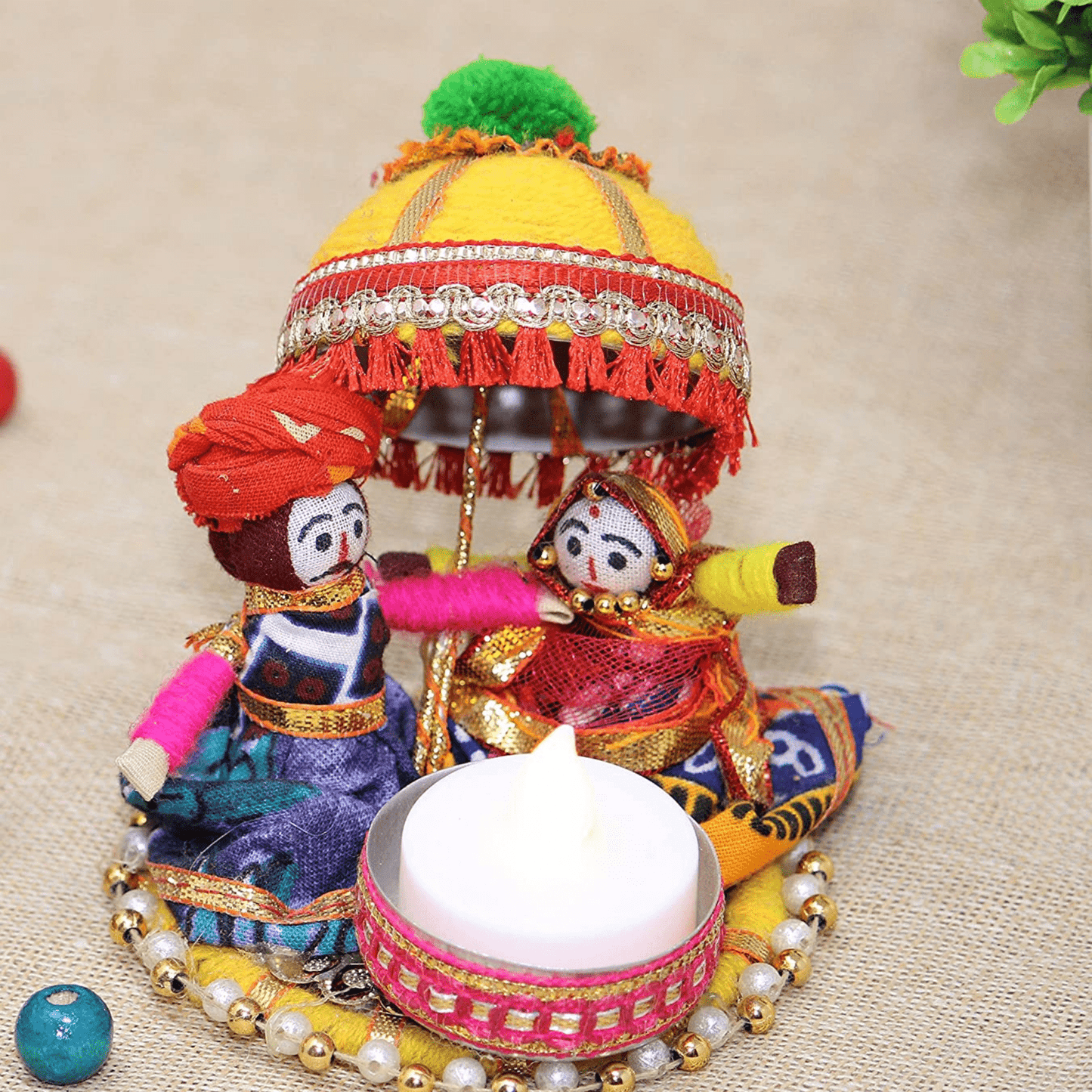 Buy Decorative Handmade Puppet Indian Tea Light Candle Holder