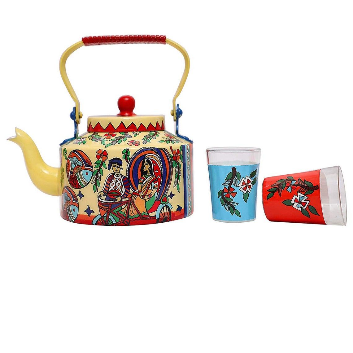 Buy Hand Painted Decorative Tea Pot For Centrepieces Decoration